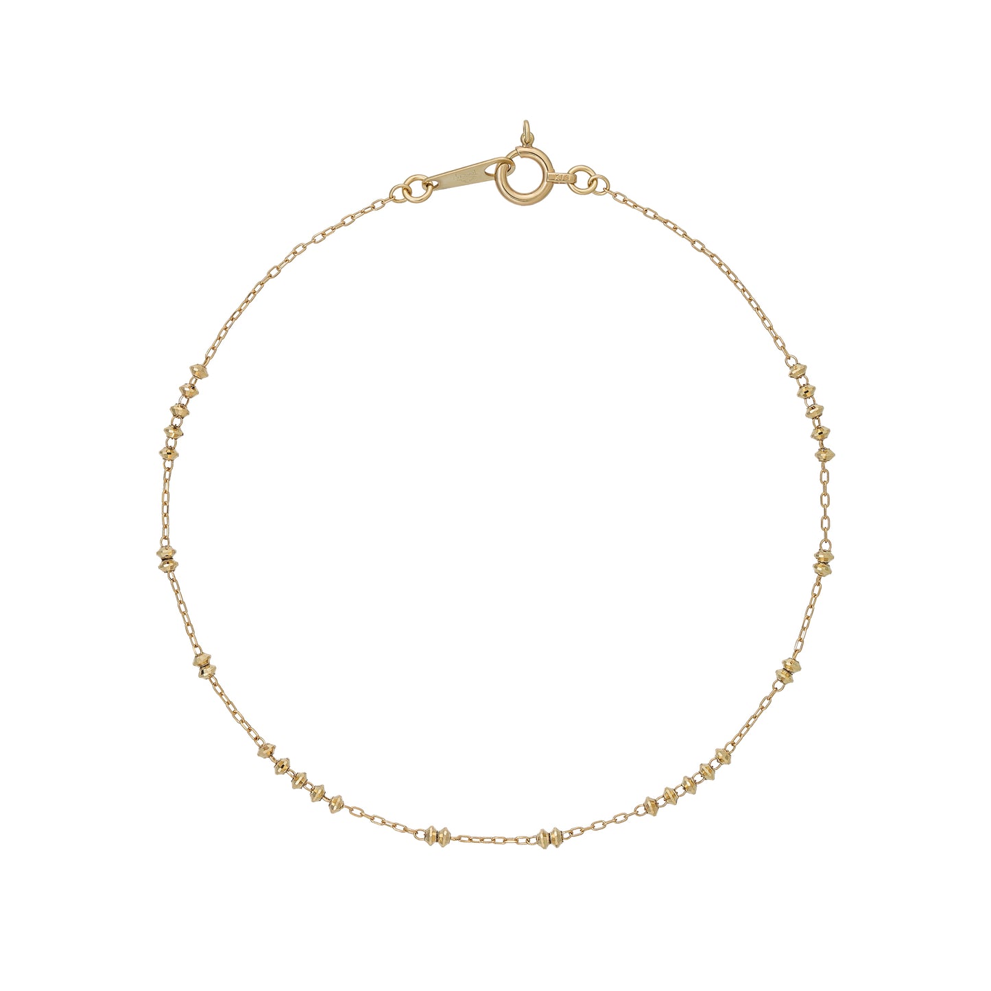 10K Station Bracelet (Yellow Gold) - Product Image