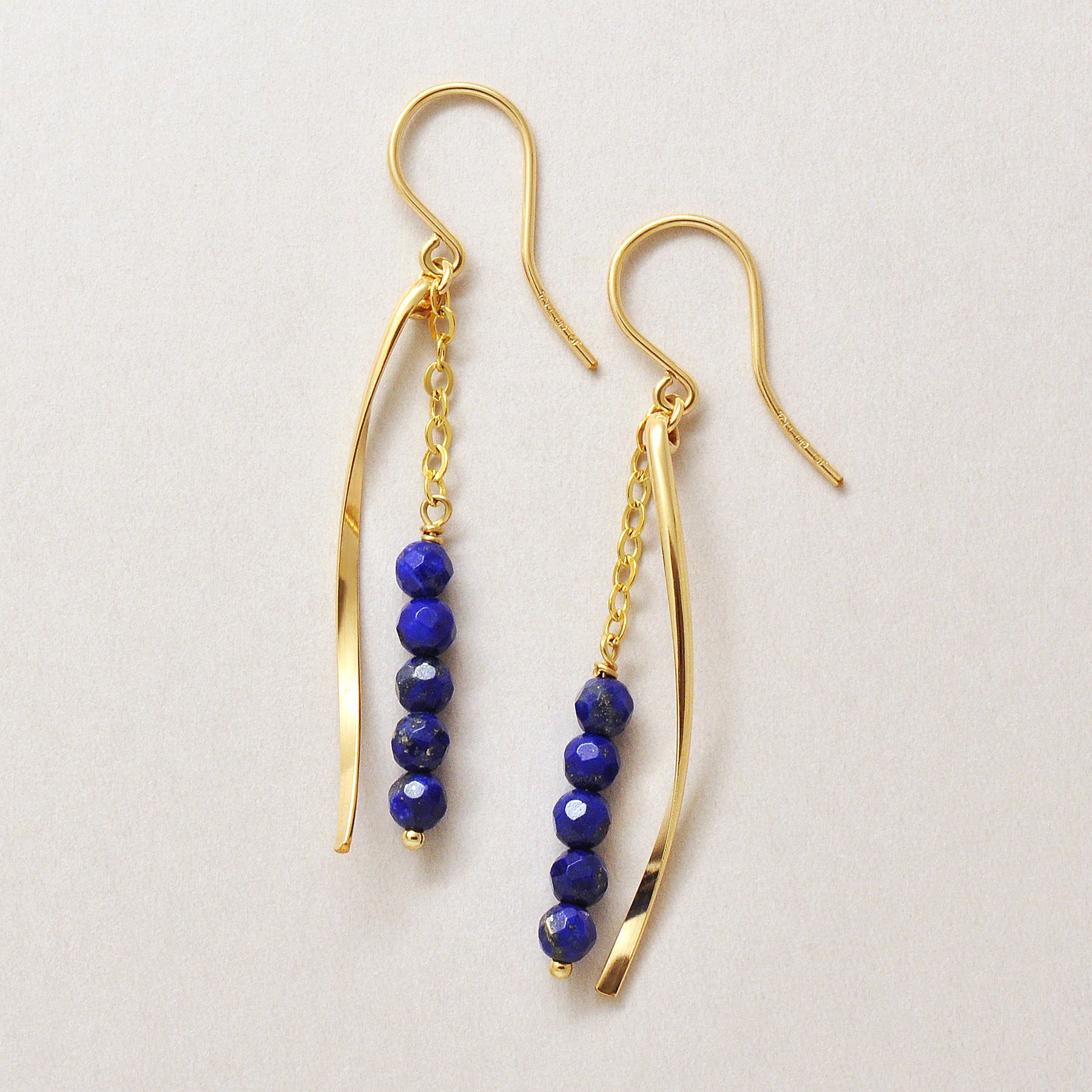 Gold Filled Lapis Lazuli Dangle Earrings – TAKE-UP Jewelry