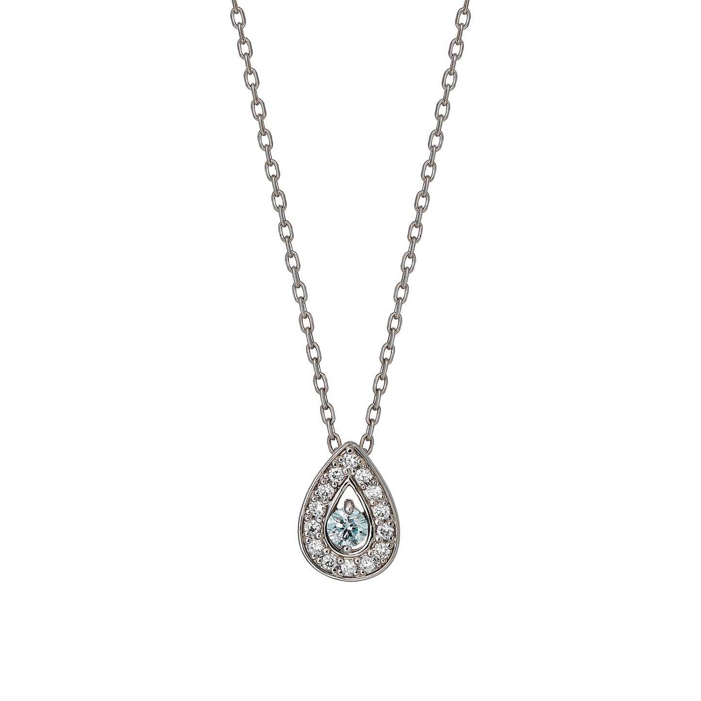 Platinum Diamond Eternal Dew Drop Necklace - Product Image