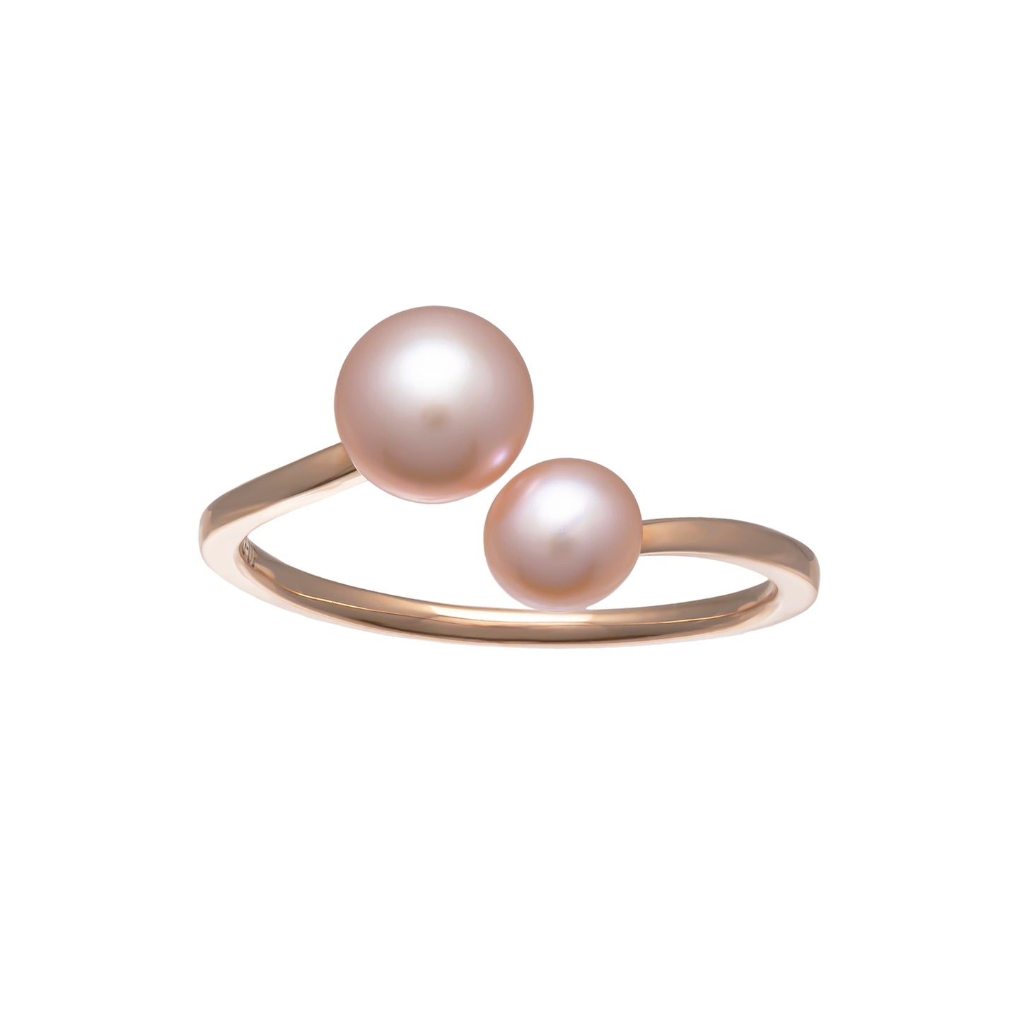 10K Freshwater Pearl Open Ring (Rose Gold) - Product Image