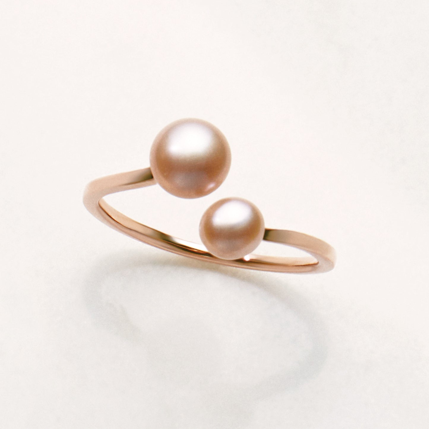 10K Freshwater Pearl Open Ring (Rose Gold) - Product Image