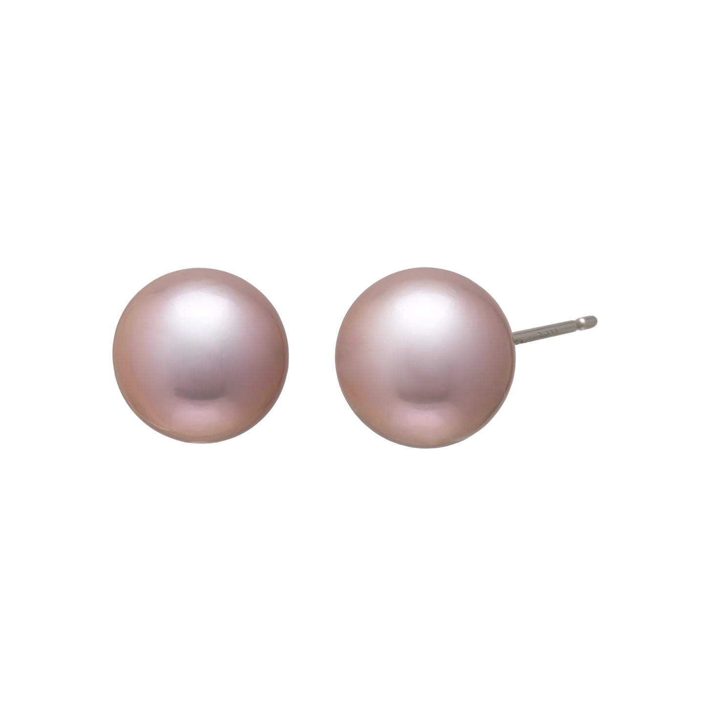 Platinum Natural Color Freshwater Pearl Stud Earrings - Product Image