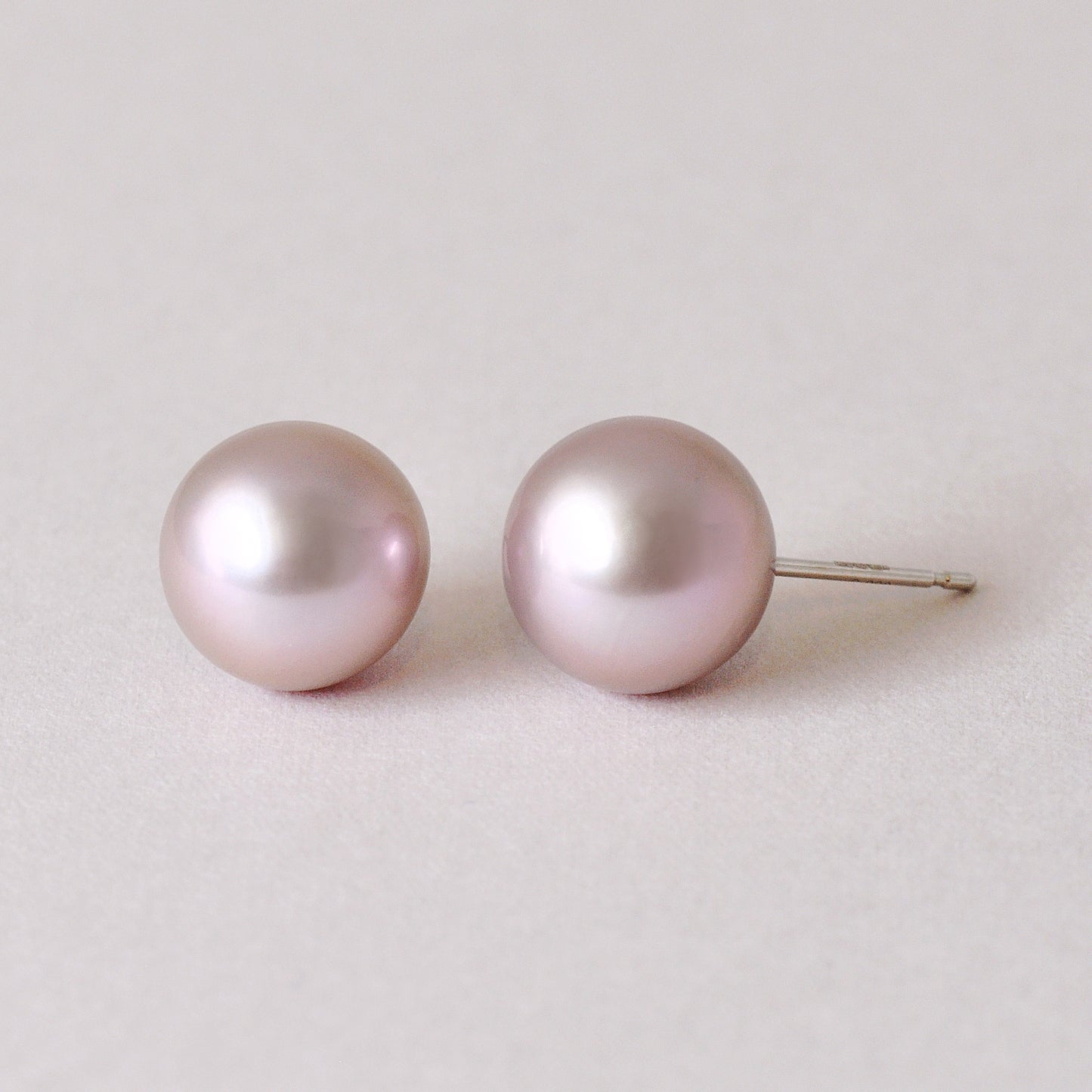 Platinum Natural Color Freshwater Pearl Stud Earrings - Product Image