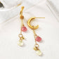 18K / 925 Sterling Silver Multicolor Sapphire Earrings - Product Image