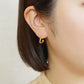 18K / 925 Sterling Silver Multicolor Sapphire Earrings - Model Image