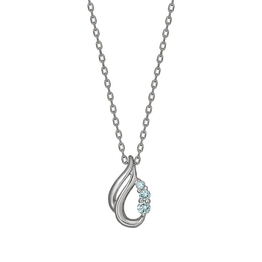 10K White Gold Diamond Tier Design Necklace - Product Image