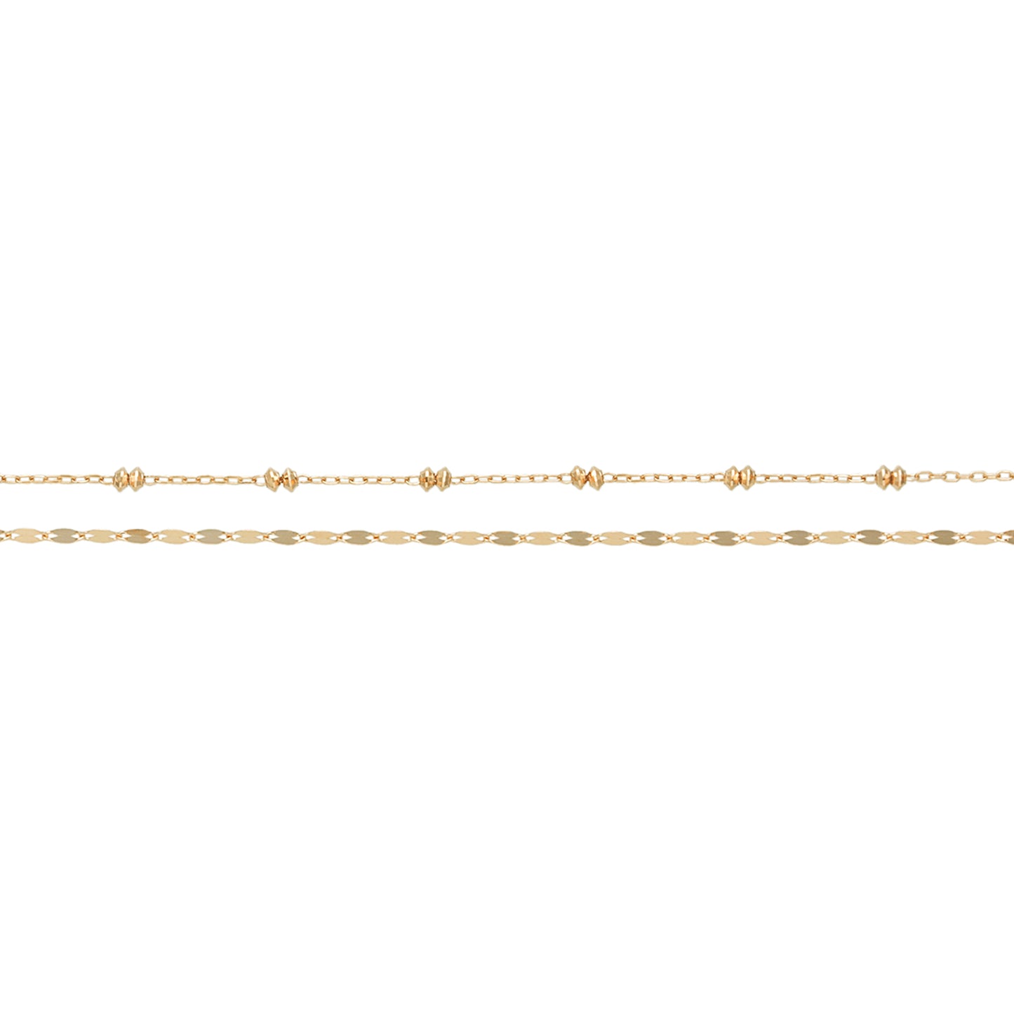 10K Yellow Gold Double Bracelet - Product Image