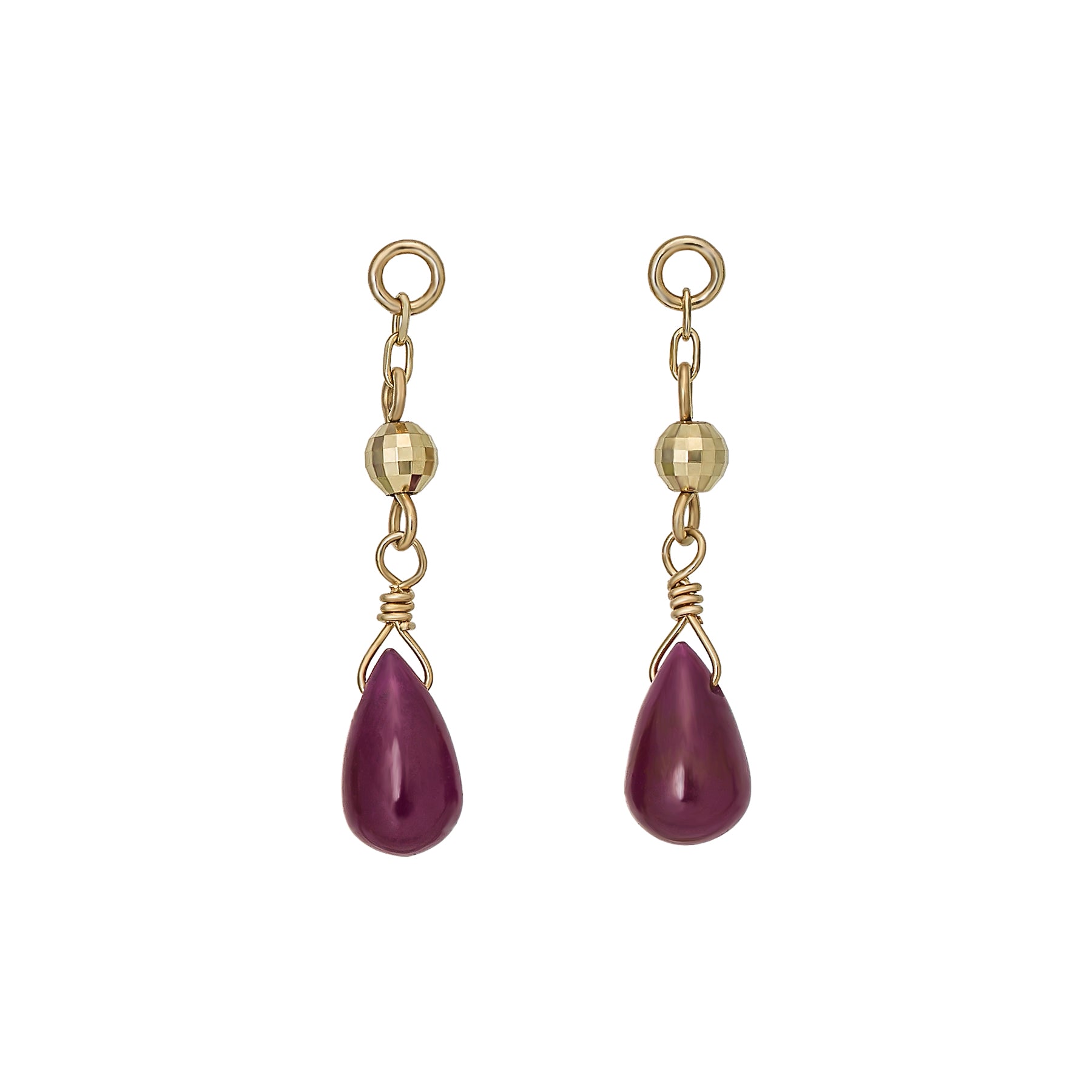 [Palette] 10K Ruby Charms (Yellow Gold) - Product Image