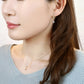 18K/10K Blue Moonstone Dew Drop Swinging Earrings (Yellow Gold) - Model Image