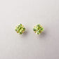 [Second Earrings] 18K Lily Cut Peridot Earrings (Yellow Gold) - Product Image
