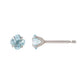 [Second Earrings] Platinum Lily Cut Blue Topaz Earrings - Product Image