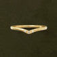 10K Yellow Gold V-Line Milgrain 3-Stone Diamond Ring - Product Image