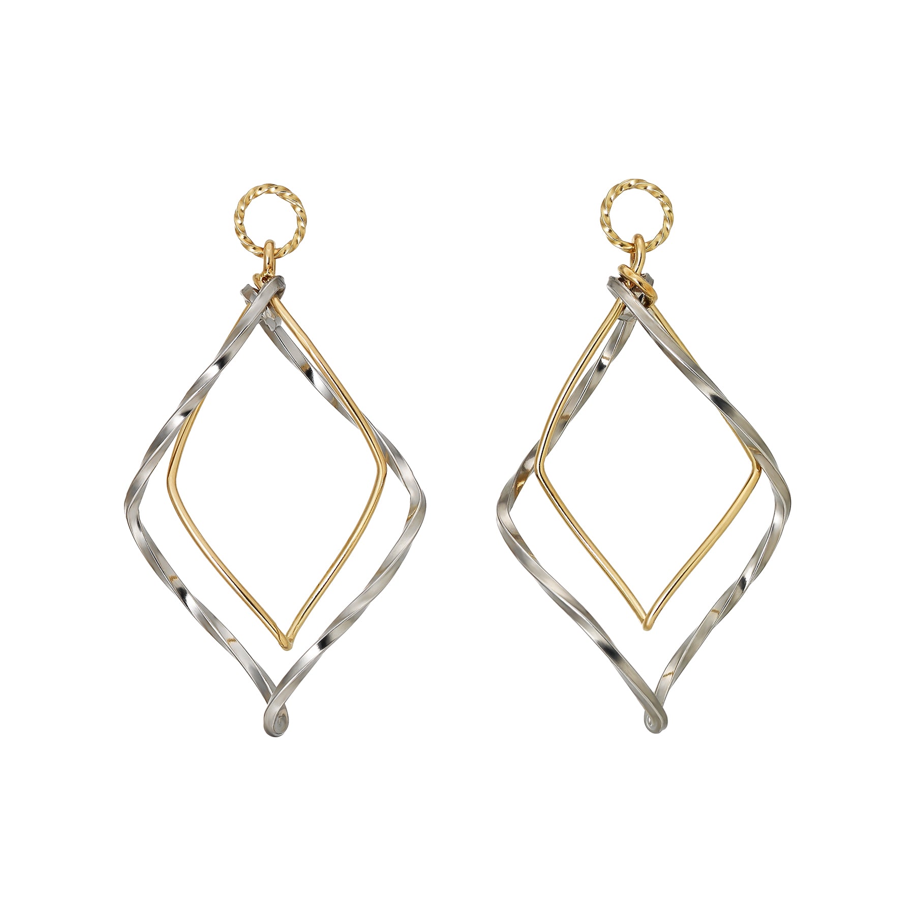 [Palette] Gold Filled Bicolor Rhombus Charms - Product Image