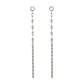 [Palette] 10K Glittering Chain Bar Charms (White Gold) - Product Image