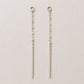 [Palette] 10K Glittering Chain Bar Charms (White Gold) - Product Image