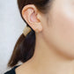 [Pannier] 18K/10K Lily Stud Earrings (Yellow Gold) - Model Image