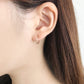 [Palette] 10K Yellow Gold Hoop Clip-On Base Earrings - Model Image