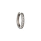 [Solo Earring] Diamond 0.04ct Large Huggie Hoop Single Earring (Platinum) - Product Image