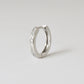 [Solo Earring] Diamond 0.04ct Large Huggie Hoop Single Earring (Platinum) - Product Image