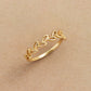 10K Yellow Gold Leaf Crown Pinky Ring - Product Image
