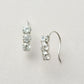 10K 3-Stone Wire Earrings (White Gold) - Product Image