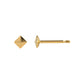 [Second Earrings] 18K Pyramid Stud Earrings [4mm] (Yellow Gold) - Product Image