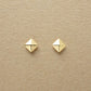 [Second Earrings] 18K Pyramid Stud Earrings [4mm] (Yellow Gold) - Product Image