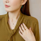 10K Yellow Gold Crossing Wave Ring - Model Image