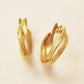 18K Twisted Twin Hoop Earrings (Yellow Gold) - Product Image
