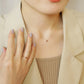 10K Yellow Gold Garnet Birthstone Ring [Starlet] - Model Image