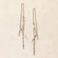 14K/10K White Gold Twisted Long Threader Earrings - Product Image