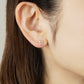 18K/10K Pink Freshwater Pearl Clover Earrings (Rose Gold) - Model Image