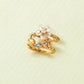 925 Sterling Silver White Shell Cherry Blossoms Ear Cuff - Product Image