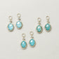 [Palette] Gold Filled / Silver Apatite x White Quartz Charm Set Earrings [Berry] (Platinum Plated) - Natural Stone Color Range