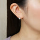 18K Freshwater Pearl Stud Earrings [6mm] (Yellow Gold) - Model Image
