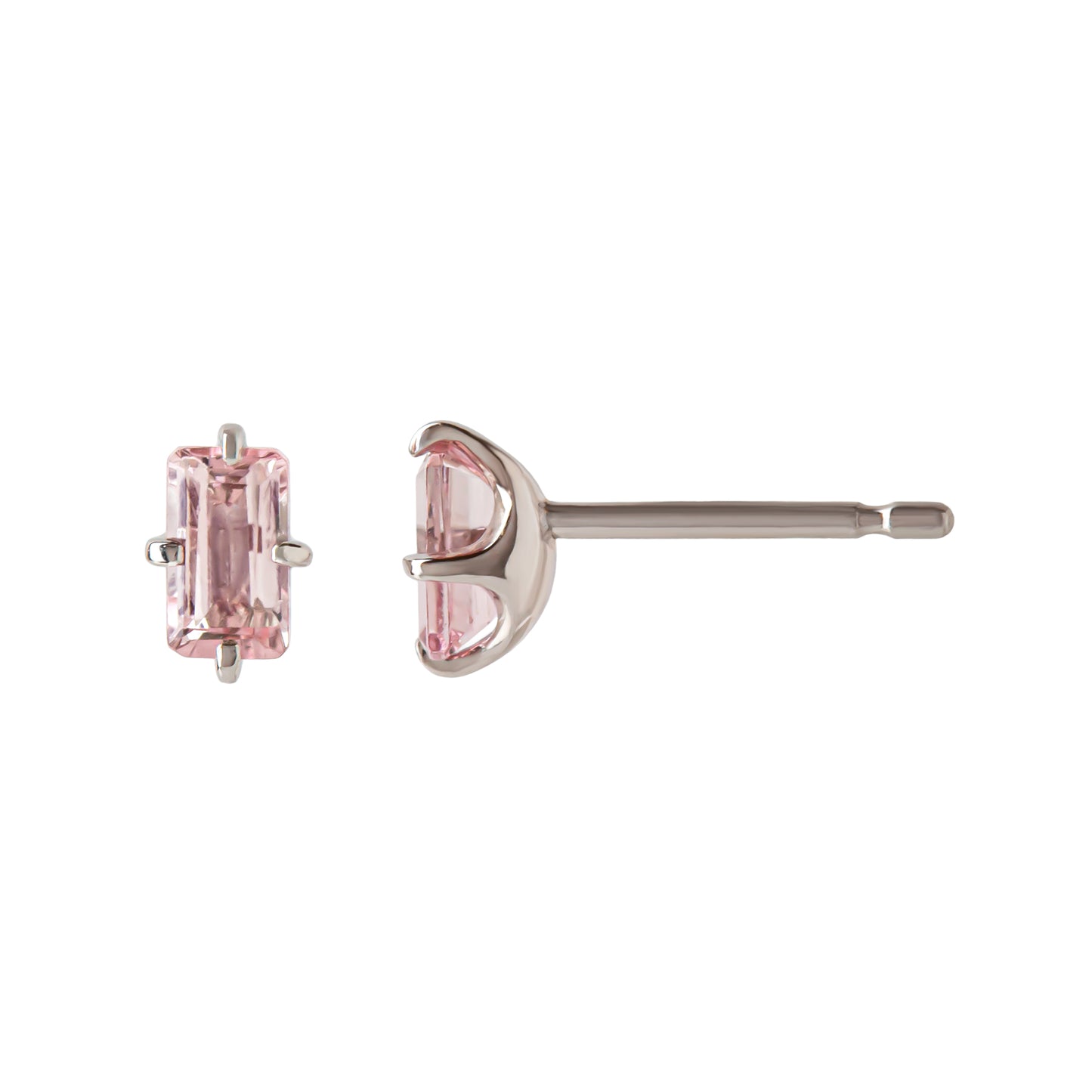[Limited Quantity] [Second Earrings] Platinum Pink Tourmaline Earrings - Product Image
