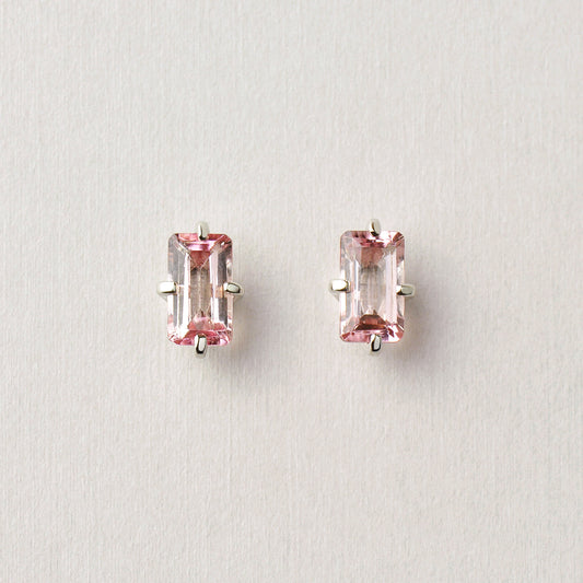 [Limited Quantity] [Second Earrings] Platinum Pink Tourmaline Earrings - Product Image