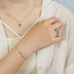 925 Sterling Silver Turquoise Necklace (Rhodium Plated) - Model Image