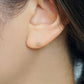 [Second Earrings] 18K Brown Diamond Earrings 0.08ct (Yellow Gold) - Model Image