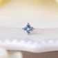 [Solo Earring] [Second Earrings] Platinum Aquamarine Lilac Single Earring - Product Image