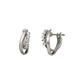 Platinum Double Twist Hoop Earrings - Product Image