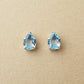[Second Earrings] Platinum Blue Topaz Drop Earrings - Product Image