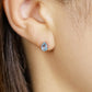 [Second Earrings] Platinum Blue Topaz Drop Earrings - Model Image