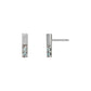 10K Diamond Minibar Earrings (White Gold) - Product Image