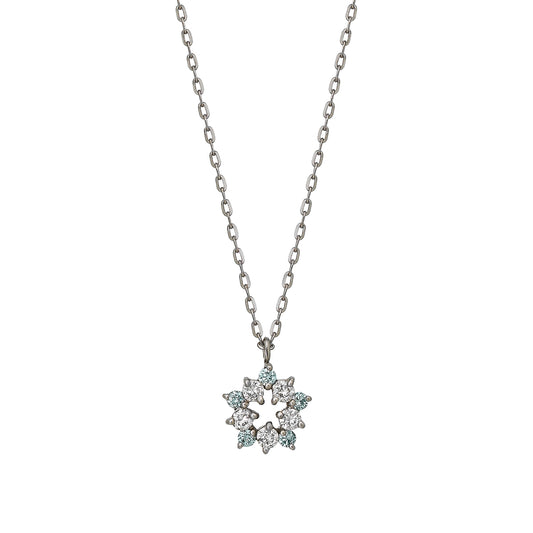 Platinum Diamond Star Wreath Necklace - Product Image