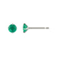 [Second Earrings] Platinum Green Agate Earrings [4mm] - Product Image