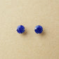 [Second Earrings] Platinum Lapis Lazuli Earrings [4mm] - Product Image