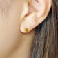 [Second Earrings] 18K Citrine Earrings [4mm] (Yellow Gold) - Model Image