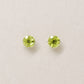 [Second Earrings] Platinum Peridot Earrings - Product Image