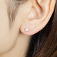 [Second Earrings] 18K Moonstone Earrings (4mm) (Yellow Gold) - Model Image